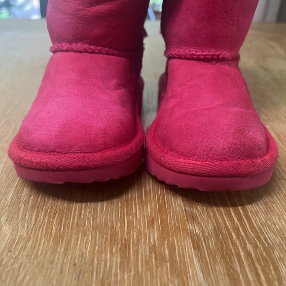 UGG Toddler Sz 6 Pink Bailey Bow Boots Booties - Picture 5 of 8